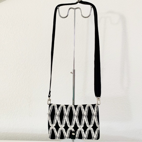 Thirty One Black Links Double Up Crossbody Purse - Picture 2 of 8